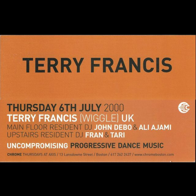 This week we take a trip back to July 6th 2000 with @terryfrancis_dj @johndebo @ajaminsta 
#chromeboston #chromeworldwide #progressivehouse