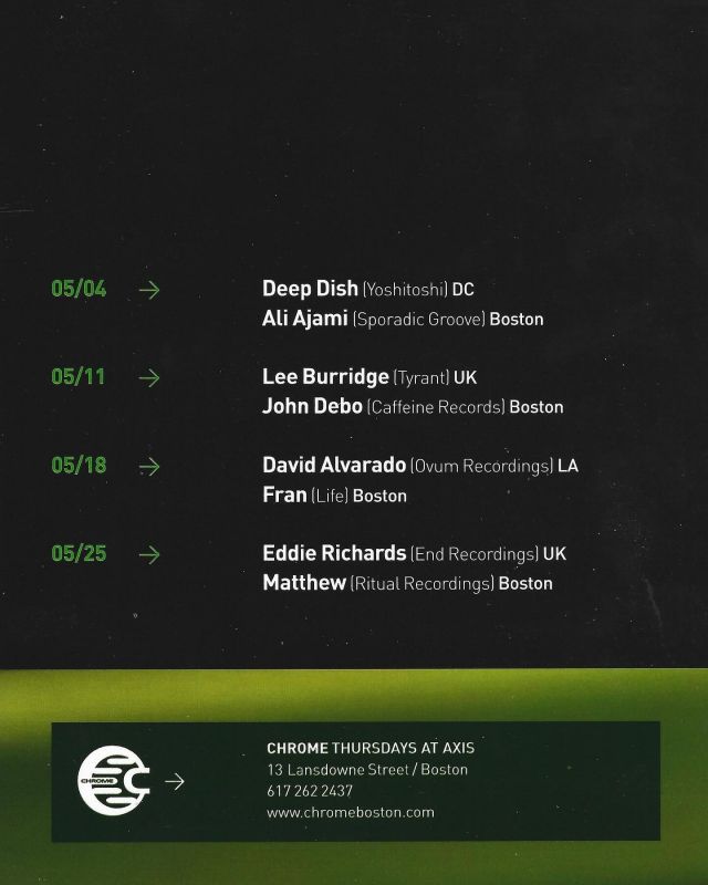 Are throwbacks only reserved for Thursday’s? Well its a rainy weekend here in Boston so reflecting on this throwback to May 2000 with @deepdish @dubfire @djsharam @ajaminsta @djleeburridge @johndebo @davidalvarado @evileddierichards #progressivehouse #chromeboston #chromeworldwide #ovumrecordings #yoshitoshi